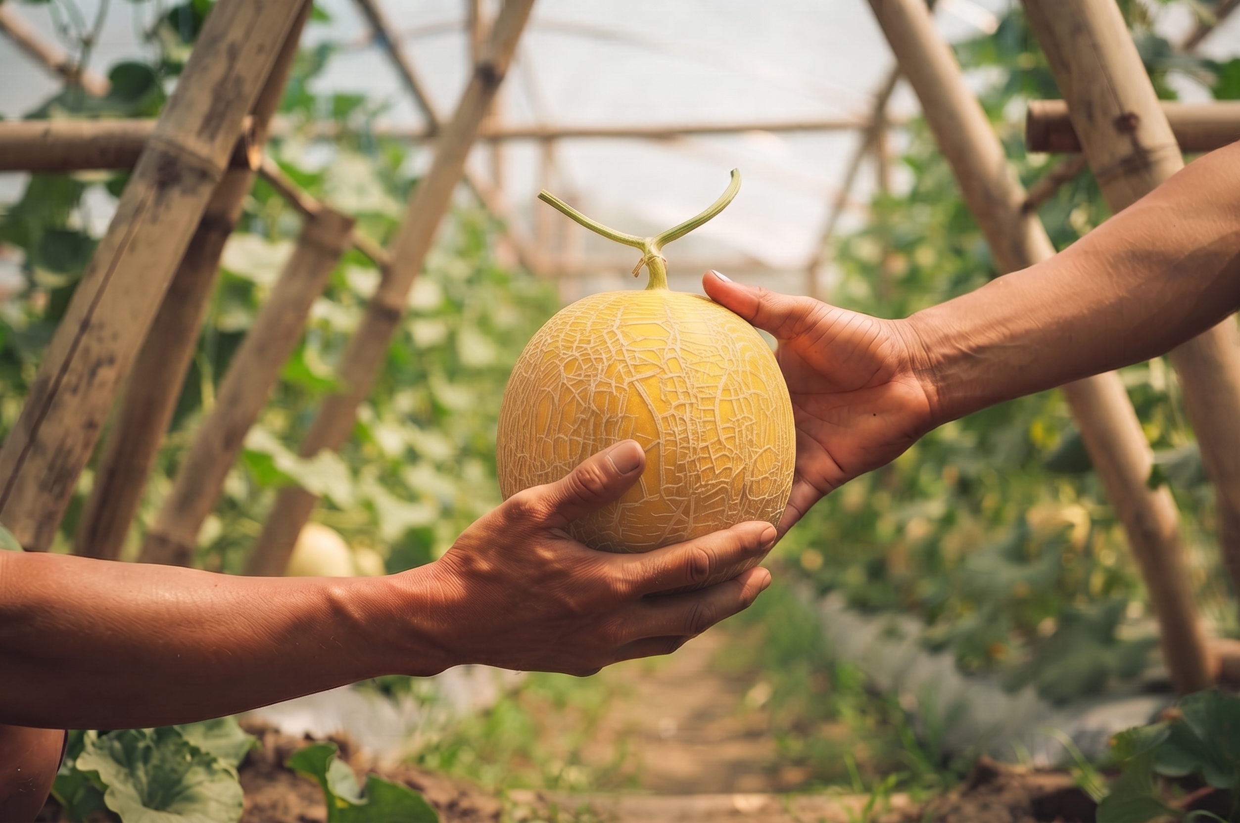 Melon premium hasil panen MOYOU Farm